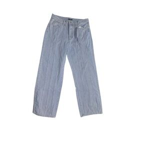 Pretty Little Thing Light Blue Wide-Leg Jeans size 12